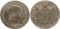 Kingdom of Napoleon 5 lire 5 lire Napoleon I 1809 M Milan - Silver - KM.10 -