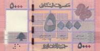 Lebanon 5000 livres 5000 Pounds Geometric design - Tree - 2012 -