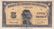 French West Africa 5 francs 5 Francs - African - 1942 - Serial H -