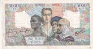 France 5000 francs 5000 Francs France and colonies - 13-08-1942 - Serial O.77 -