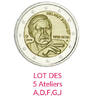 Germany LOT OF 5 X 2 Euros Commemo. Germany 2018 - Helmut Schmidt -