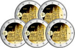 Germany LOT 5 X 2 Euros Commémo. Germany 2021 - Saxony-Anhalt - Magdeburg Cathedral (5 Workshops) -