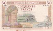 France 50 francs 50 Francs Ceres - 10-08-1939 - Serial M.10744 -