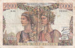 France 5000 francs 5000 Francs Sea and Countryside - 01-02-1951 - Serial B.44 - F.48.03 -