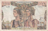 France 5000 francs 5000 Francs Sea and Countryside - 02-10-1952 - Serial S.104 - F.48.07 -