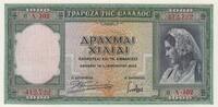 Greece 1000 drachms 1000 Drachms - Woman - Parthenon - 1939 - Serial A.102 - P.110a -
