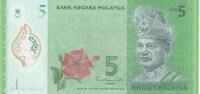 Malaysia 5 ringgit 5 Ringgit - T.A. Rahman - Pied Hornbill - Serial CR - Polymer - 2021 -