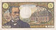 France 5 francs 5 Francs Pasteur 04-09-1969 - Serial K.111 -