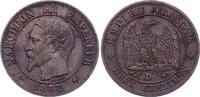 France 2 centimes 2 Centimes Napoleon III - Nude Head - 1857 D Lyon -