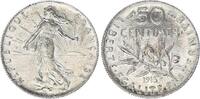 France 50 centimes 50 Cents Semeuse - 1915 - Silver -