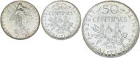 France 50 centimes 50 Centimes Semeuse - 1916 Silver -