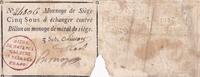 Mainz 5 sols 5 Sols Black, red stamping in circle - May 1793 -