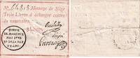 Mainz 3 livres 3 livres Red, blackstamping in circle - May 1793 -