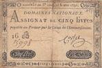 France 5 livres 5 Pounds - 06-05-1791 - Sign. Corsel - Serial 16B -