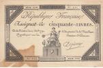 France 50 livres 50 Livres - 14 December 1792 - French Republic - Sign. Delpierre - Serial 1620 -