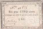France 5 livres 5 Livres Siège de Lyon - 31-08--1793 - number 42829 -