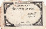 France 5 livres 5 Pounds - 10 Brumaire Year II (31.10.1793) - Sign. Auguste - Serial 6565 -