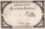 France 5 livres 5 Pounds - 10 Brumaire Year II (31.10.1793) - Sign. Berthier - Serial 19697 -
