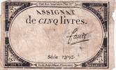 France 5 livres 5 Pounds - 10 Brumaire Year II (31.10.1793) - Sign. Faure - Serial 23093 -