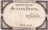 France 5 livres 5 Pounds - 10 Brumaire Year II (31.10.1793) - Sign. Feuillade - Serial 12143 -