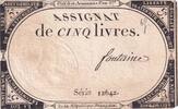 France 5 livres 5 Pounds - 10 Brumaire Year II (31.10.1793) - Sign. Fontaine - Serial 12642 -