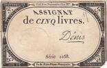 France 5 livres 5 Pounds - 10 Brumaire Year II (31.10.1793) - Sign. Denis - Serial 2258 -