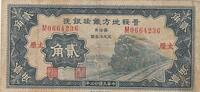 China 20 cents 20 cents - Railway of Shansi and Suiyuan - 1934 -