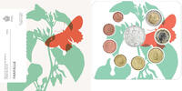 San Marino BU Euro 2024 box set with €5 Silver Butterfly -