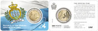 San Marino 2 San Marino flag - Coincard 2 Euros 2024 -