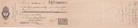 France 43 francs 43.65 francs - Bank cheque receipt - École pratique de commerce - 1912 -
