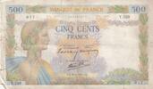 France 500 francs 500 francs - The peace - 20-06-1940 - Serial Y.520 -