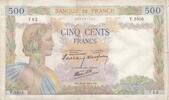 France 500 francs 500 francs - The peace - 26-09-1940 - Serial Y.1016 -