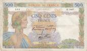 France 500 francs 500 francs - The peace - 09-01-1941 - Serial K.1887 -