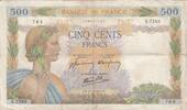 France 500 francs 500 francs - The peace - 07-01-1943 - Serial S.7583 -