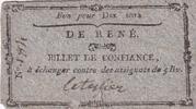 France 10 sols 10 Sols - Sarthe - Commune de René - 1792 -