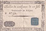 France 10 sols 10 Sols - Sarthe - Municipalité de la Flèche - Serial B - 1791 -