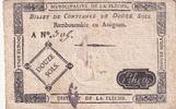 France 12 sols 12 Sols - Sarthe - Municipalité de la Flèche - Serial B - 1791 -