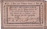 France 20 sols 20 Sols - Sarthe - Municipalité de La-Ferté-Bernard - 12-01-1792 -