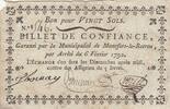 France 20 sols 20 Sols - Sarthe - Municipality of Montfort-le-Rotrou - 06-02-1792 -