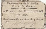 France 1 sol 1 sol - Sarthe - Mamers's district - Pizieux, chez Monguillon -
