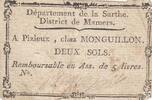 France 2 sols 2 sol - Sarthe - Mamers's district - Pizieux, chez Monguillon -