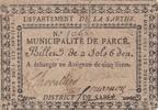 France 2 sols 2 sols 6 deniers - Sarthe - Parcé's municipality - 1792 -
