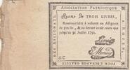 France 3 livres 3 Livres - Seine-inférieure - Rouen - Patriotic association - 31-07-1792 -