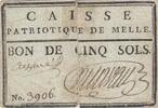 France 5 sols 5 sols - Deux-Sèvres - Patriotic fund of Melle - 1792 -