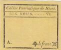 France 6 sous 6 sous - Deux-Sèvres - Patriotic fund of Niort - 1792 -