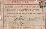 France 15 sous 15 sous - Somme - Abbeville County Council - 1791 -