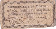 France 5 sols 5 sous - Tarn et Garonne - Municipality of Moissac - N°1506 -