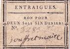 France 2 sols Voucher for two sols - Six Deniers - Vaucluse - Entraigues - n°3289 -