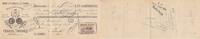 France 57.65 francs 57.65 francs - Bank cheque receipt - Charles Tougnot - 1908 -
