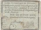 France 15 sous 15 sous - Vienne - Poitiers - 1791 -